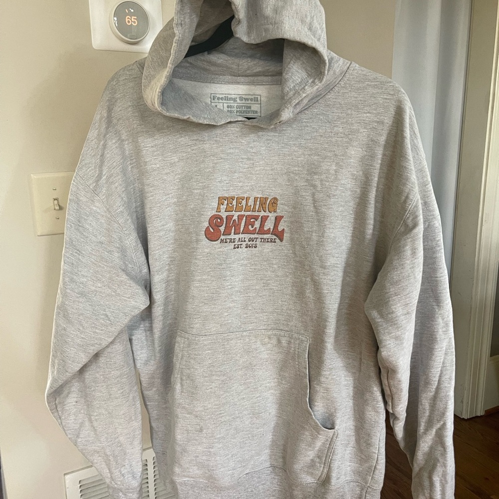Feeling Swell Light Gray Hoodie for Men